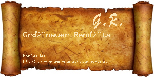 Grünauer Renáta névjegykártya